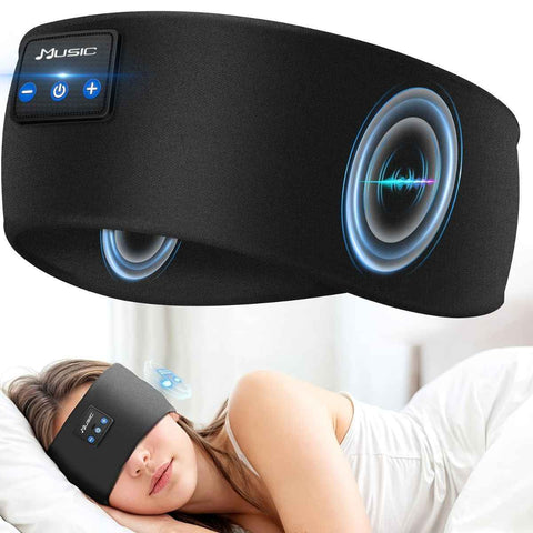 Wireless Sleep Headphones Headband Headphones Music Eye Mask Side Sleeper - Black - Size 001 In Australia - Darrahopens