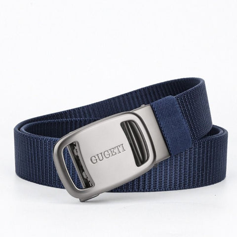 men's belt, outdoor sports belt, canvas belt, alloy automatic buckle, men's accessory, Australian belt, automatic belt men, casual belt, durable belt, travel belt - Blue - Size 150cm-59in In Australia - Darrahopens