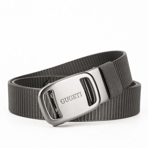 men's belt, outdoor sports belt, canvas belt, alloy automatic buckle, men's accessory, Australian belt, automatic belt men, casual belt, durable belt, travel belt - Gray - Size 130cm-51.1in In Australia - Darrahopens