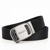 men's belt, outdoor sports belt, canvas belt, alloy automatic buckle, men's accessory, Australian belt, automatic belt men, casual belt, durable belt, travel belt - Khaki - Size 120cm-47.2in