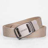 men's belt, outdoor sports belt, canvas belt, alloy automatic buckle, men's accessory, Australian belt, automatic belt men, casual belt, durable belt, travel belt - Khaki - Size 150cm-59in In Australia - Darrahopens
