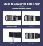 men's belt, outdoor sports belt, canvas belt, alloy automatic buckle, men's accessory, Australian belt, automatic belt men, casual belt, durable belt, travel belt - Khaki - Size 150cm-59in