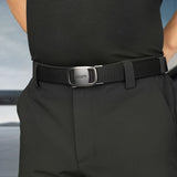 men's belt, outdoor sports belt, canvas belt, alloy automatic buckle, men's accessory, Australian belt, automatic belt men, casual belt, durable belt, travel belt - Khaki - Size 150cm-59in