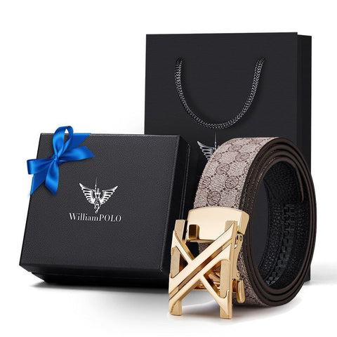 men's belt, genuine leather belt, alloy buckle belt, all-matching belt, premium men's accessories, Australian men's fashion, casual belt, formal belt, leather accessories - Golden Khaki - Size 120cm-47.2in In Australia - Darrahopens