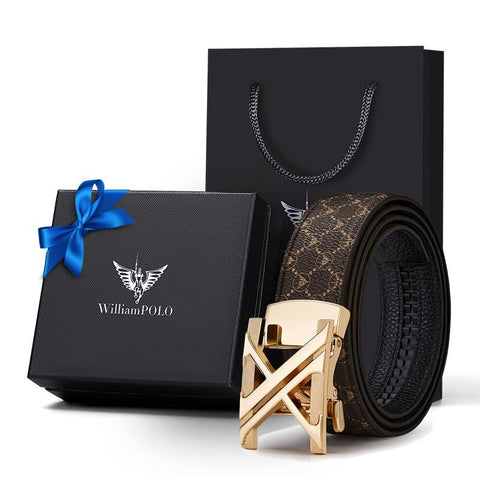 men's belt, genuine leather belt, alloy buckle belt, all-matching belt, premium men's accessories, Australian men's fashion, casual belt, formal belt, leather accessories - Golden Coffee - Size 125cm-49.2in In Australia - Darrahopens
