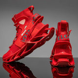 Men'S Casual Shoes Blade Style Shoes Breathable Sports Shoes Shock Absorbing - Black - Size 39