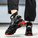Men'S Casual Shoes Blade Style Shoes Breathable Sports Shoes Shock Absorbing - White - Size 40