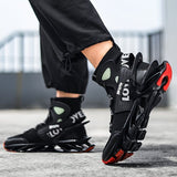 Men'S Casual Shoes Blade Style Shoes Breathable Sports Shoes Shock Absorbing - White - Size 46