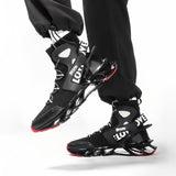 Men'S Casual Shoes Blade Style Shoes Breathable Sports Shoes Shock Absorbing - White - Size 47