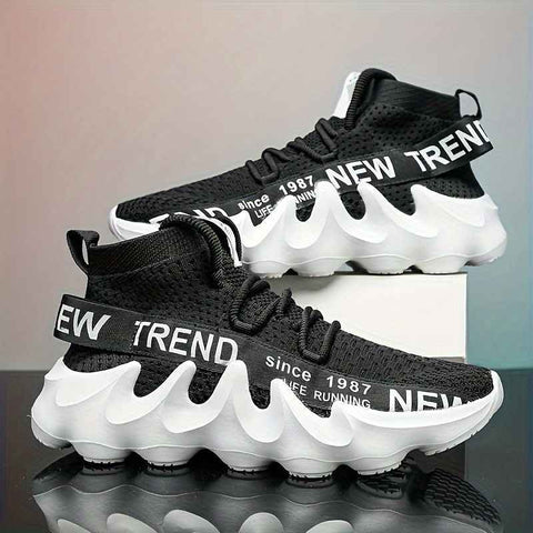 Men'S Casual Sneakers Trendy Shoes Men'S Footwear Comfortable Sneakers Stylish - Black - Size 41