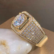 Men'S Gold Ring Diamond Stud Ring For Men Men'S Jewelry Australia Gold Plated - Gold - Size US-SIZE-6 In Australia - Darrahopens