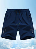 Men'S Athletic Shorts Gym Shorts Running Shorts Side Pocket Shorts Zippered - Gray - Size XXL