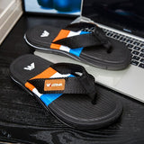 Men'S Flip-Flops Summer Sandals Thick-Soled Anti-Slip Anti-Odor Wear-Resistant - Black - Size 41