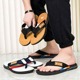 Men'S Flip-Flops Summer Sandals Thick-Soled Anti-Slip Anti-Odor Wear-Resistant - Black - Size 45 In Australia - Darrahopens