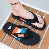 Men'S Flip-Flops Summer Sandals Thick-Soled Anti-Slip Anti-Odor Wear-Resistant - White - Size 40
