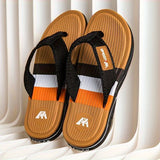 Men'S Flip-Flops Summer Sandals Thick-Soled Anti-Slip Anti-Odor Wear-Resistant - White - Size 44