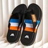 Men'S Flip-Flops Summer Sandals Thick-Soled Anti-Slip Anti-Odor Wear-Resistant - White - Size 45