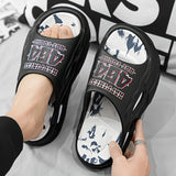 Men'S Slippers EVA Slippers Indoor Outdoor Slippers Beach Slippers Shower - Black - Size 45