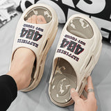 Men'S Slippers EVA Slippers Indoor Outdoor Slippers Beach Slippers Shower - Khaki - Size 40