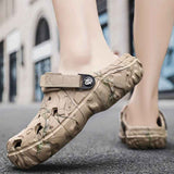 Men'S Summer Mules Beach Shoes Thick-Soled Mules EVA Shoes Anti-Slip Shoes - Khaki - Size 47 In Australia - Darrahopens