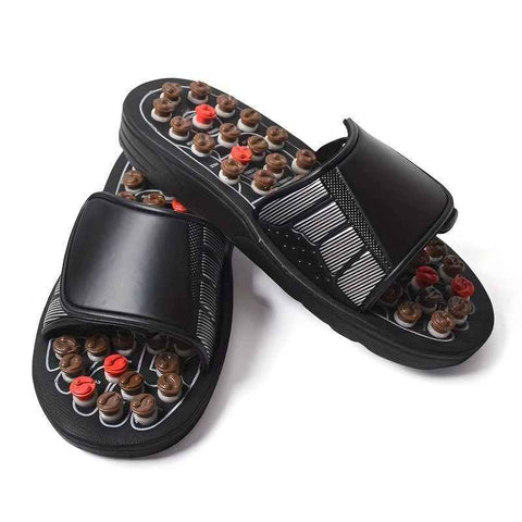 Men'S Slippers Acupressure Slippers Foot Massage Foot Pain Relief Open Toe - Black - Size 40 In Australia - Darrahopens