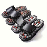 Japanese Acupressure Slippers Rotating Massage Slippers Reflexology Slippers - Black - Size 40 In Australia - Darrahopens