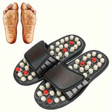 Japanese Acupressure Slippers Rotating Massage Slippers Reflexology Slippers - Black - Size 42 In Australia - Darrahopens