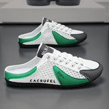 Men'S Casual Shoes Slip-On Shoes Semi-Slippers Anti-Slip Shoes Wear-Resistant - Green - Size 43