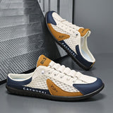 Men'S Casual Shoes Slip-On Shoes Semi-Slippers Anti-Slip Shoes Wear-Resistant - Green - Size 43