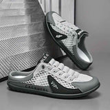 Men'S Casual Shoes Slip-On Shoes Semi-Slippers Anti-Slip Shoes Wear-Resistant - Gray - Size 45 In Australia - Darrahopens