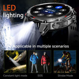 Men'S Outdoor Smart Watch GPS Sports Watch Water-Resistant Smart Watch Wireless - Black orange - Size 01
