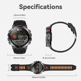 Men'S Outdoor Smart Watch GPS Sports Watch Water-Resistant Smart Watch Wireless - Black - Size 01
