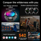 Men'S Outdoor Smart Watch GPS Sports Watch Water-Resistant Smart Watch Wireless - Black - Size 01