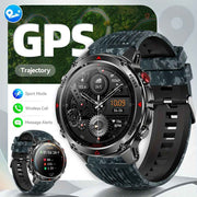 Men'S Outdoor Smart Watch GPS Sports Watch Water-Resistant Smart Watch Wireless - Blue camouflage - Size 01 In Australia - Darrahopens
