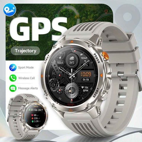 Men'S Outdoor Smart Watch GPS Sports Watch Water-Resistant Smart Watch Wireless - Gray - Size 01 In Australia - Darrahopens