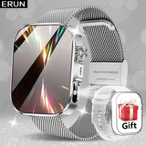 Unisex Smart Watch Stainless Steel Strap Fitness Tracker Call Reminder Message - Black - Size 01