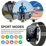 Unisex Smart Watch Stainless Steel Strap Fitness Tracker Call Reminder Message - Pink - Size 01