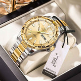Men'S Watch Stainless Steel Watch Blue Dial Watch Water-Resistant Watch - 959 gold silver - Size 01 In Australia - Darrahopens