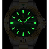 Men'S Watch Stainless Steel Watch Blue Dial Watch Water-Resistant Watch - 959 gold silver - Size 01