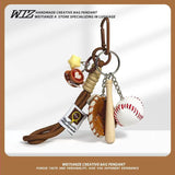 Miu-Style Baseball-Themed Couple Bag & Key Chain - baseball - Size 3 In Australia - Darrahopens