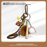 Miu-Style Baseball-Themed Couple Bag & Key Chain - baseball - Size 4
