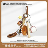 Miu-Style Baseball-Themed Couple Bag & Key Chain - baseball - Size 5