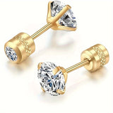 White Synthetic Diamond Earrings Embossed Floral Pattern Stud Earrings - Multi-color - Size 01 In Australia - Darrahopens