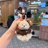 teddy bear keychain, cute accessories, fashion keychain, bow keychain, skirted teddy keychain, gift idea, Australian accessories - Mocha - Size 1 In Australia - Darrahopens