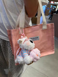 West Highland White Terrier keychain, ice-cream bag charm, plush puppy accessory, cute dog keychain, Australian gift, scribbled puppy plush - Pink and black - Size 1