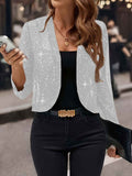 Sparkly Women'S Jacket Sheer Jacket Women'S Outerwear Fashion Jacket Glamorous - Red - Size L In Australia - Darrahopens