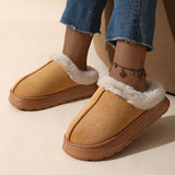 Women'S Furry Slippers Cosy House Shoes Australian Women’S Lounge Slippers Warm - Black - Size 45