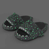 Ladies Shark Slippers Glowing Glitter Slippers Quick-Dry Slippers Non-Slip EVA - Black - Size 41 In Australia - Darrahopens