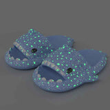 Ladies Shark Slippers Glowing Glitter Slippers Quick-Dry Slippers Non-Slip EVA - Blue - Size 42 In Australia - Darrahopens