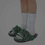 Ladies Shark Slippers Glowing Glitter Slippers Quick-Dry Slippers Non-Slip EVA - Blue - Size 43 In Australia - Darrahopens